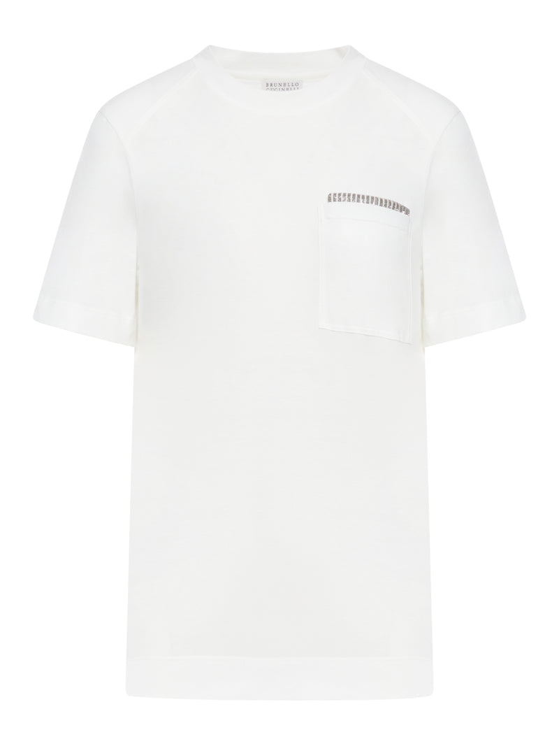 Suitnegozi T-SHIRT CON TASCA E APPLICAZIONE