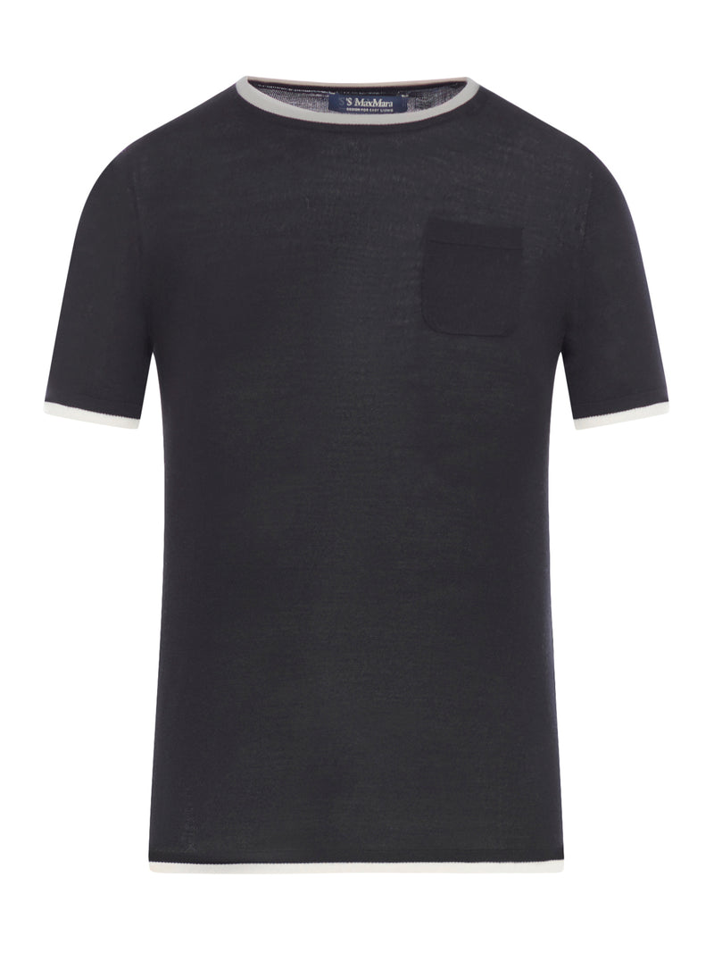 Suitnegozi T-shirt girocollo in filato di lana