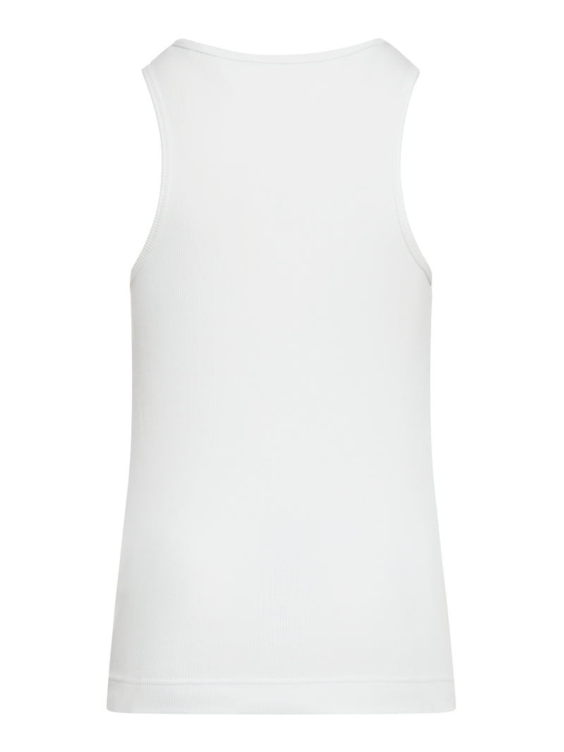 Suitnegozi Top BIANCO Con Placca Logo