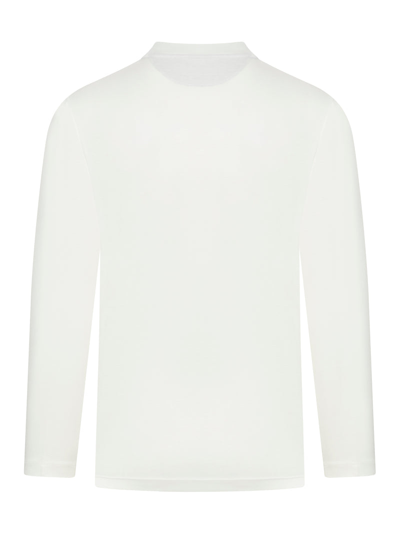 Suitnegozi T-shirt A Maniche Lunghe In Cotone Ricamo Logo