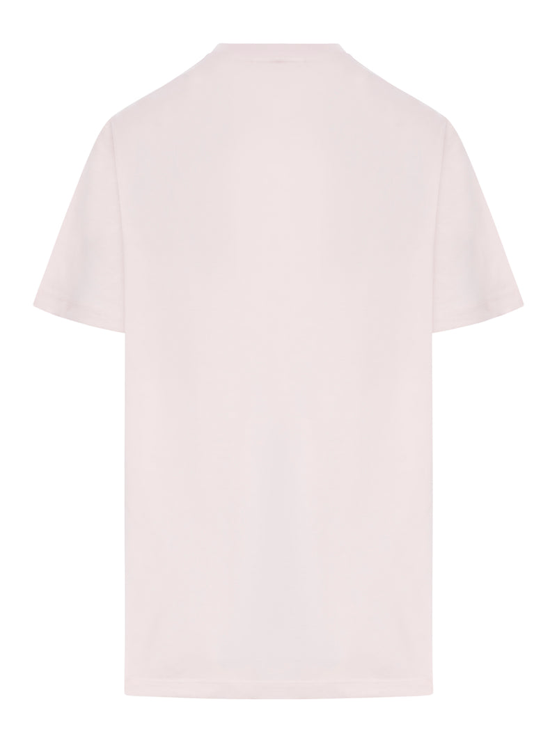 Suitnegozi T-SHIRT RELAX CON GATTI IN JERSEY ROSA BASIC