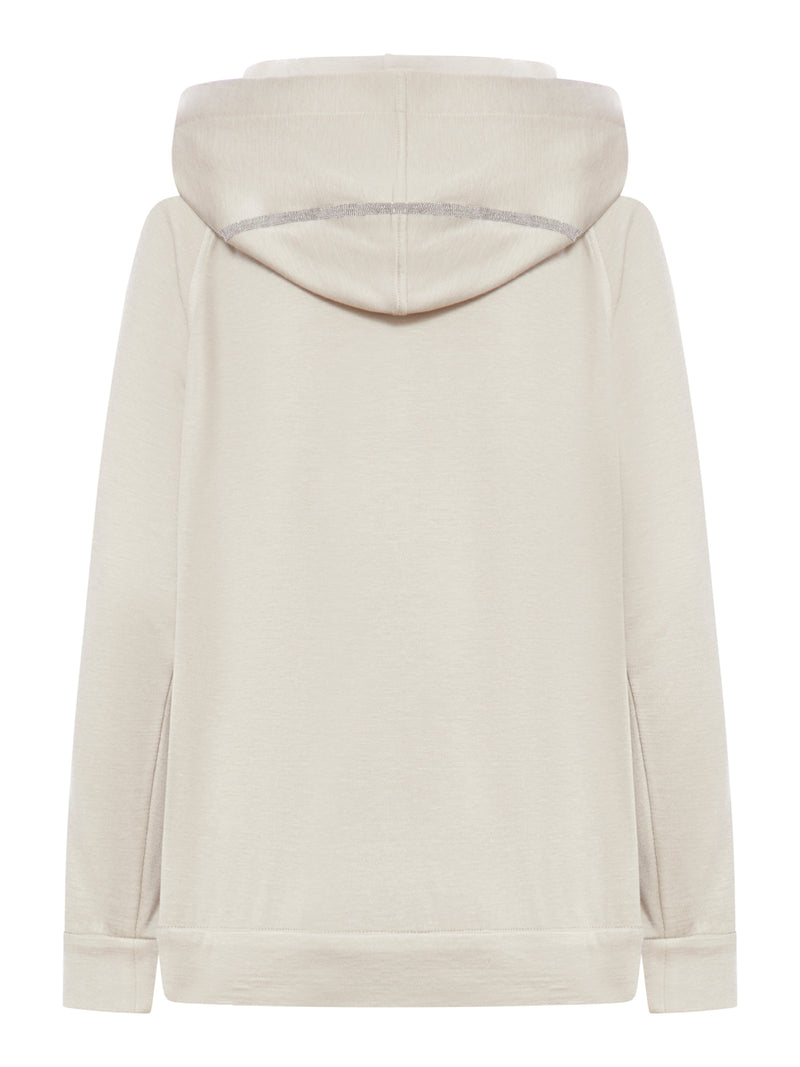 Suitnegozi Topwear In Interlock Di Cotone E Seta Con Cappuccio E Precious Stripe