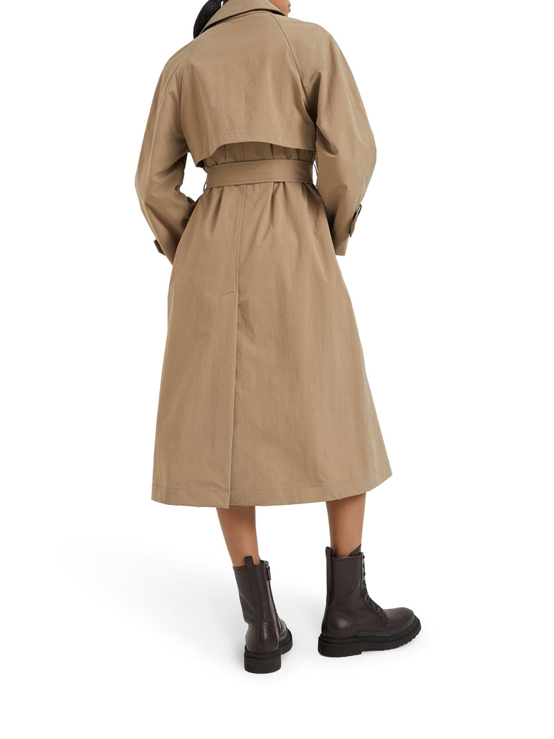 Suitnegozi Trench In Canvas Techno Con Shiny Cuff Details