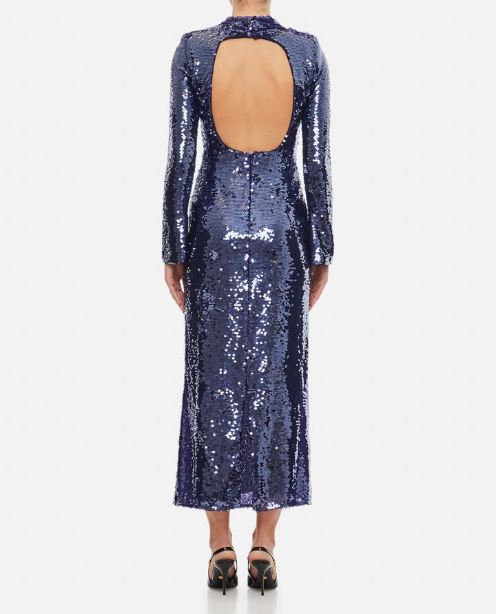 Biffi ABITO MIDI IN PAILLETTES COLOR NAVY