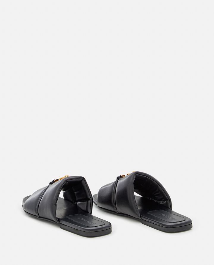 Biffi ANCHOR LOGO LEATHER SLIDES