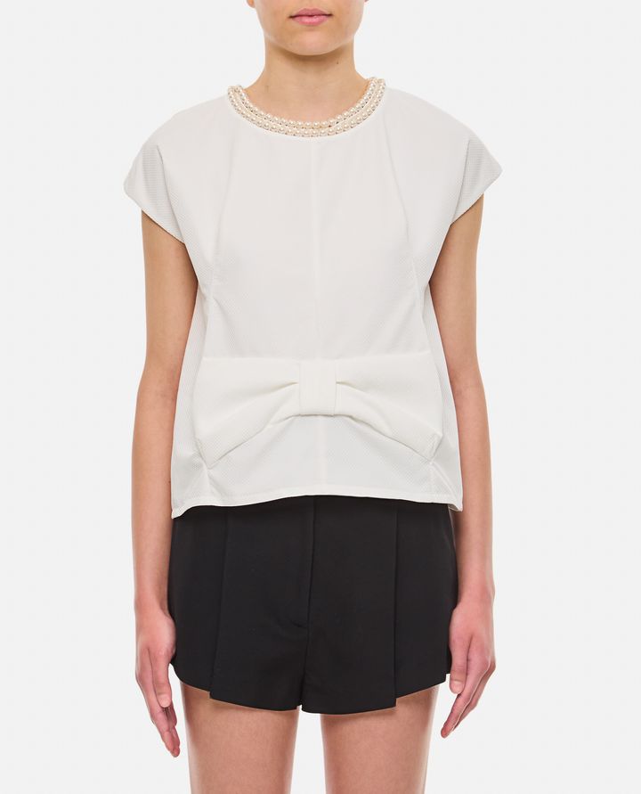 Biffi BLUSA SCOLLO PERLE