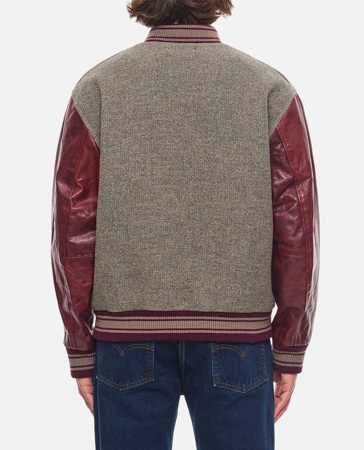 Biffi BOMBER VARSITY CON MANICHE IN PELLE