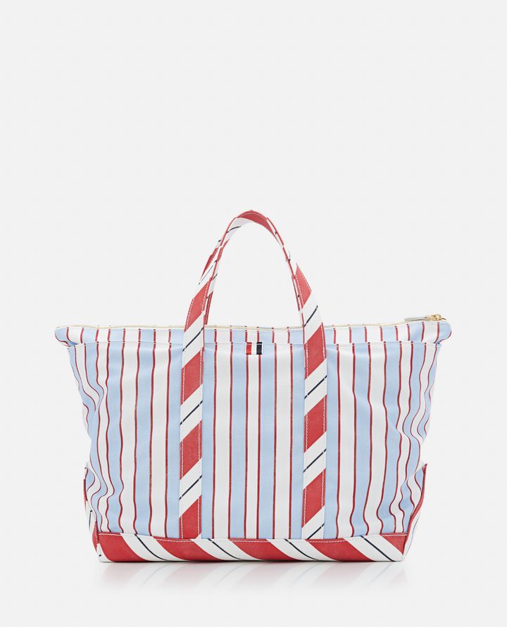 Biffi BORSA TOOL TOTE MEDIA A RIGHE IN TELA WASHED
