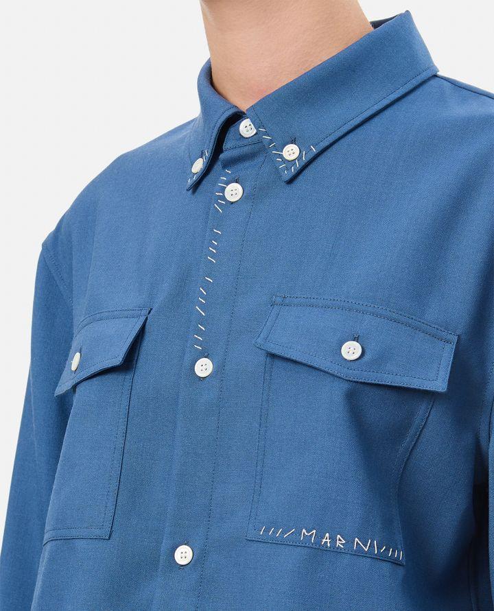 Biffi CAMICIA CROP IN LANA