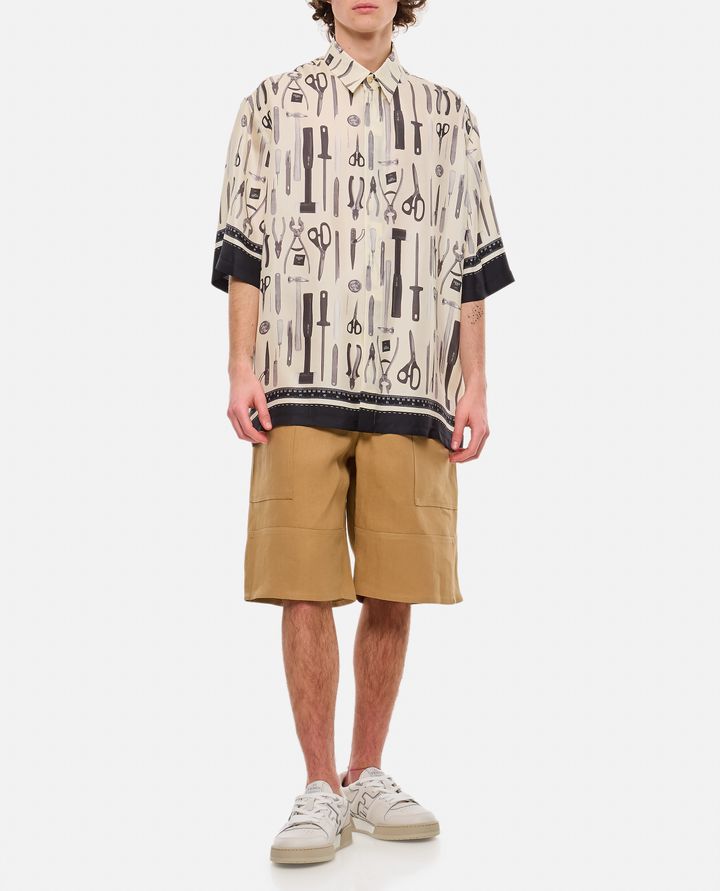 Biffi CAMICIA IN SETA A MANICHE CORTE