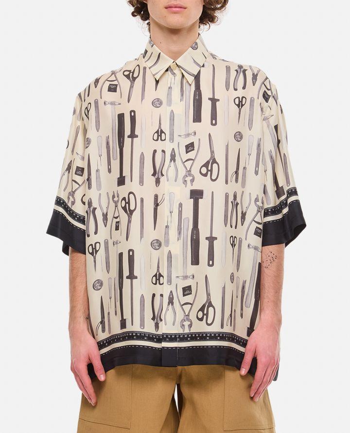 Biffi CAMICIA IN SETA A MANICHE CORTE