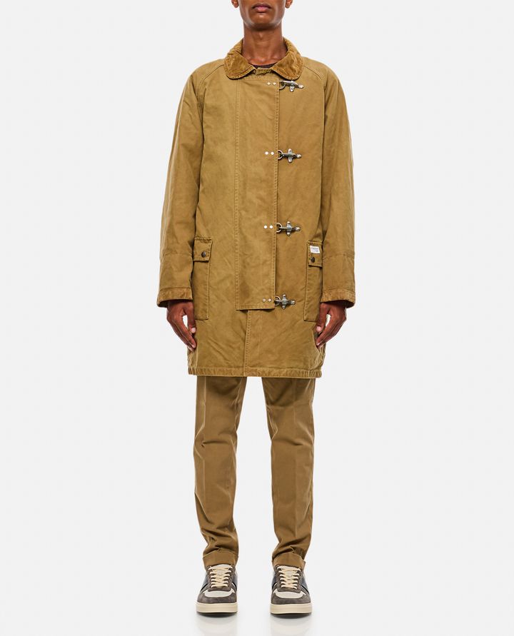 Biffi CAPPOTTO LUNGO BEIGE CON GANCI FRONTALI