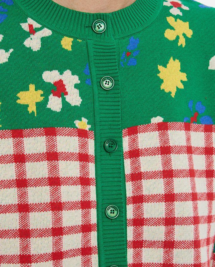 Biffi CARDIGAN IN COTONE STRETCH JACQUARD