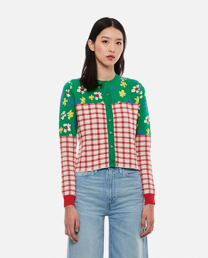 Biffi CARDIGAN IN COTONE STRETCH JACQUARD