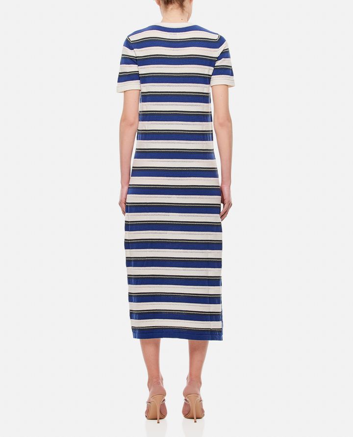 Biffi CASHMERE BLEND STRIPED MIDI DRESS