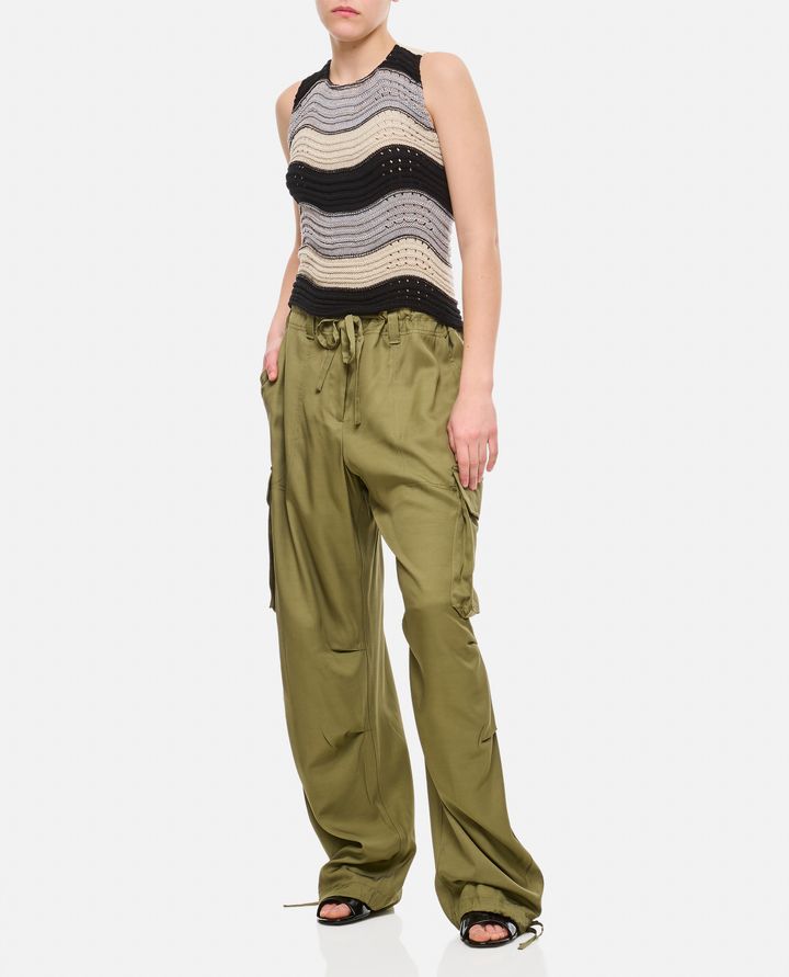 Biffi CROP TOP ORIZZONTALE IN LINO E COTONE