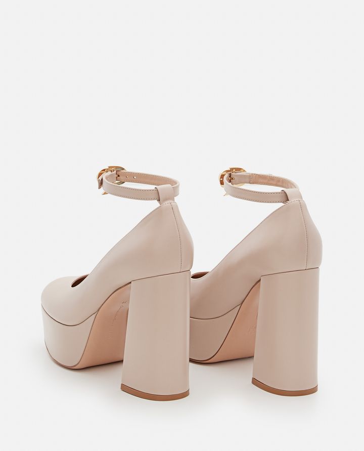 Biffi DECOLLETE PLATFORM IN PELLE CON CINTURINO