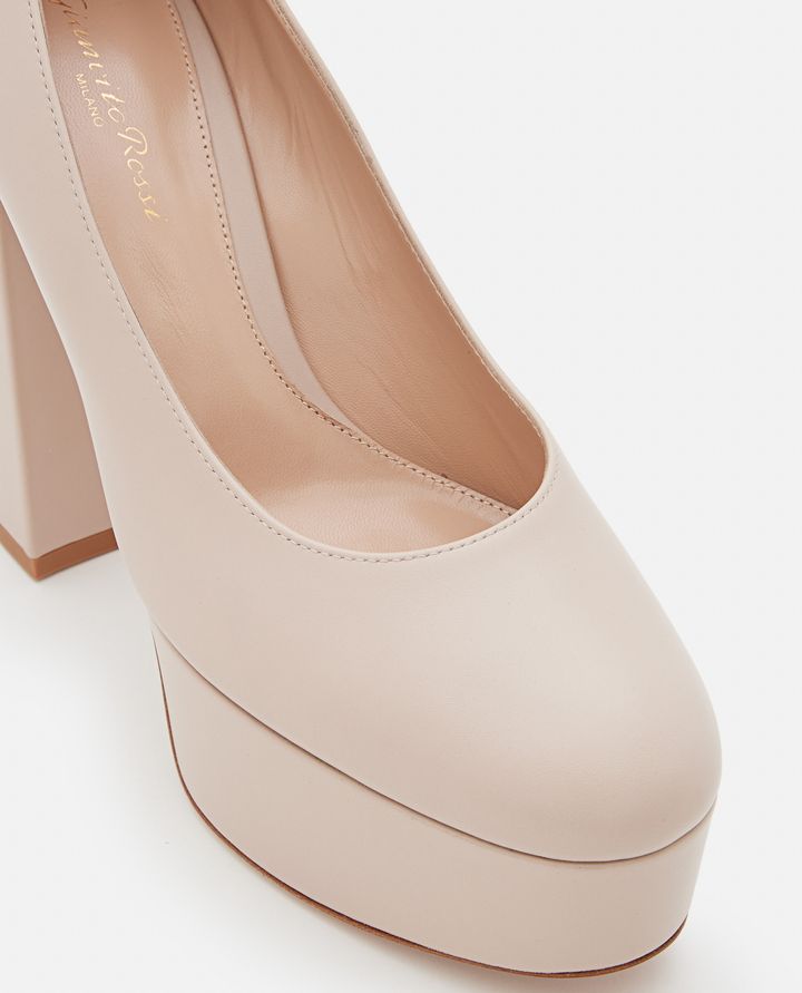 Biffi DECOLLETE PLATFORM IN PELLE CON CINTURINO