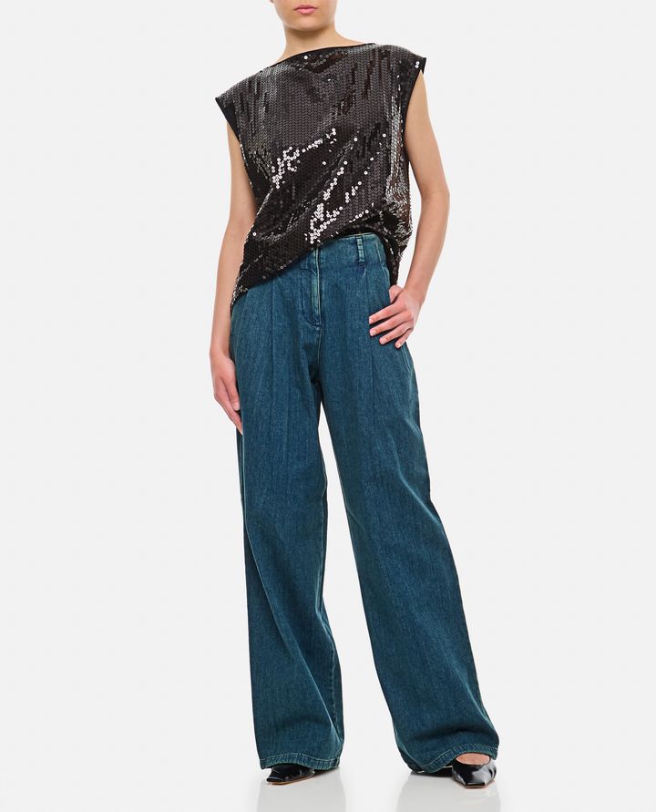 Biffi DENIM A GAMBA LARGA CON PINCES