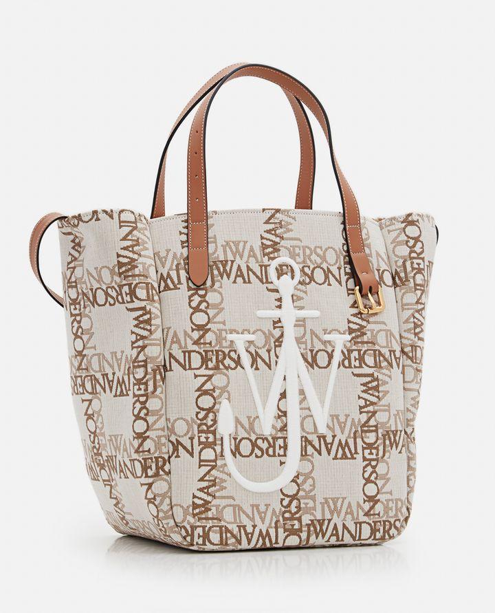 Biffi DOUBLE LOGO PRINT CANVAS TOTE BAG