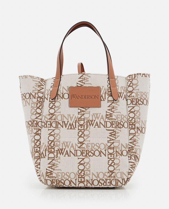 Biffi DOUBLE LOGO PRINT CANVAS TOTE BAG