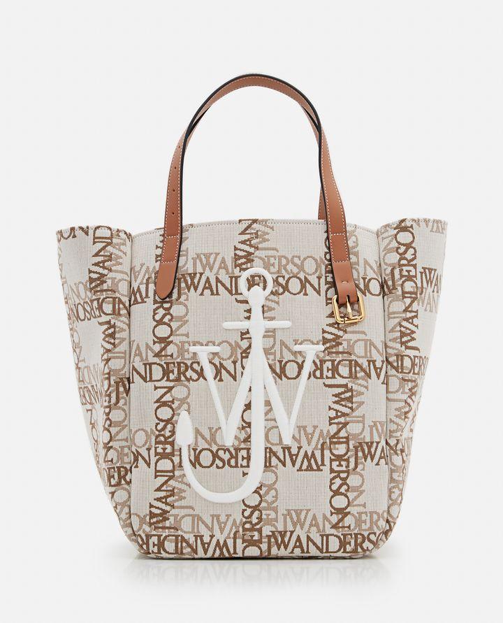 Biffi DOUBLE LOGO PRINT CANVAS TOTE BAG