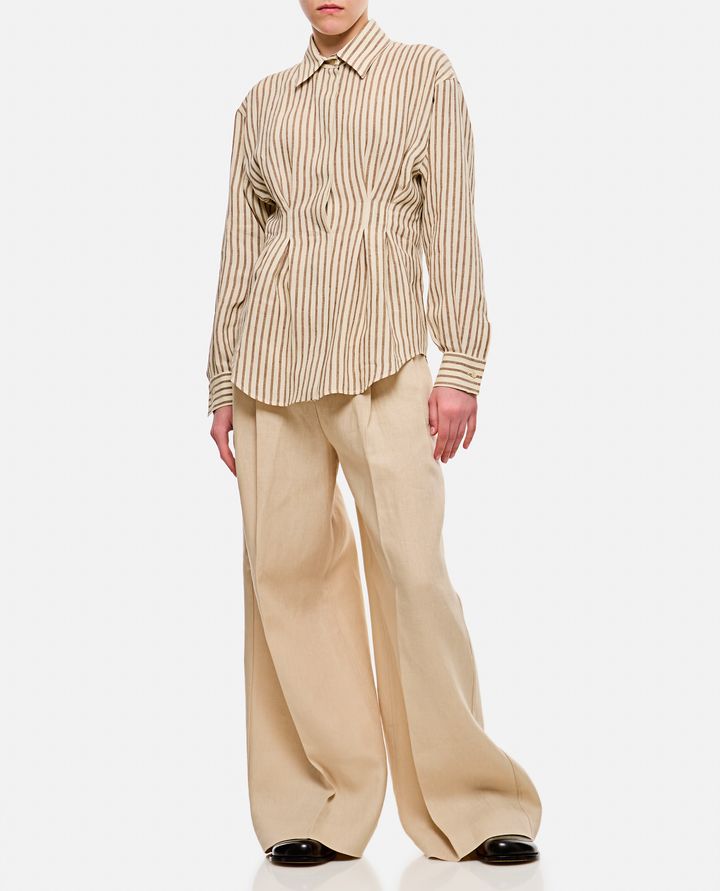 Biffi ERITREA CAMICIA IN LINO A RIGHE