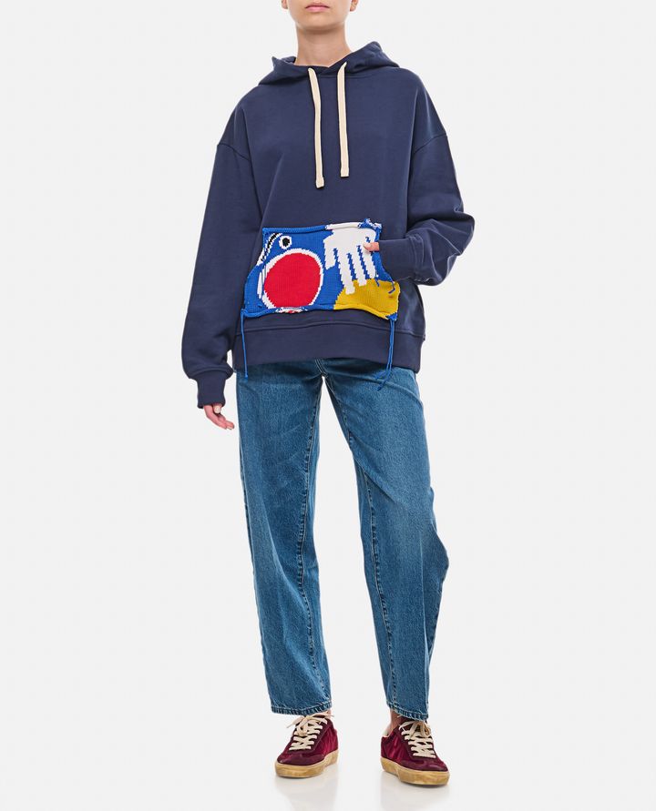 Biffi FELPA CON CAPPUCCIO E PATCH