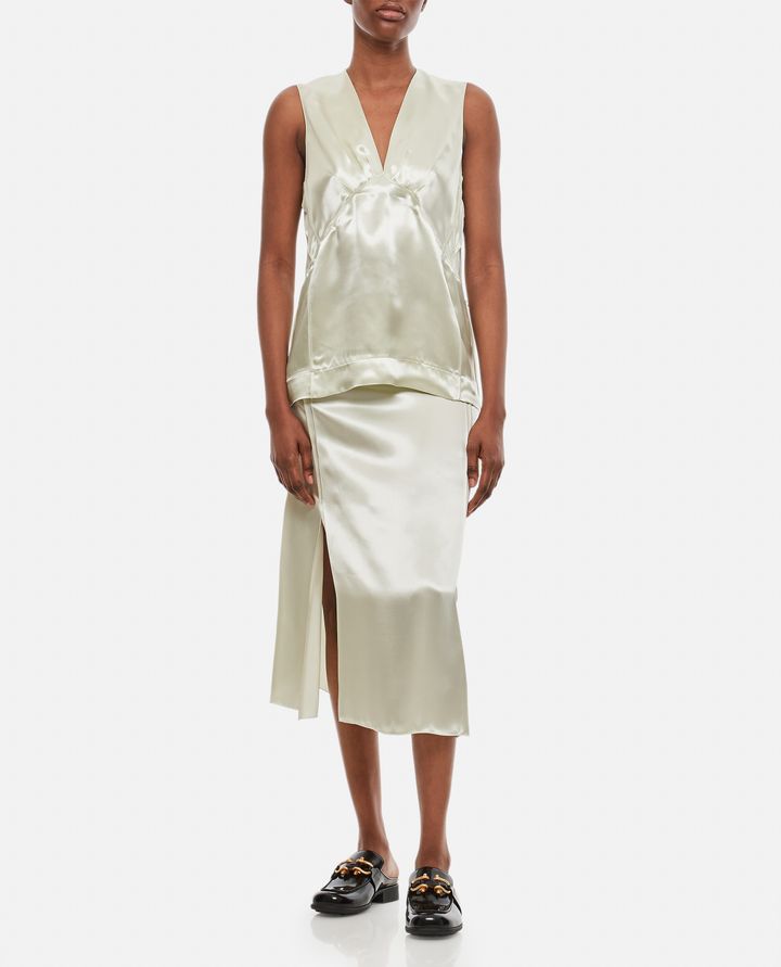 Biffi FLUID SATIN MIDI SKIRT