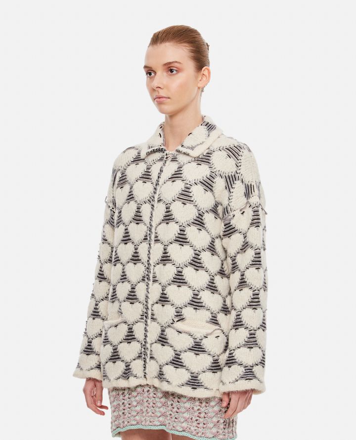 Biffi GIACCA IN MAGLIA MOTIVO CUORI