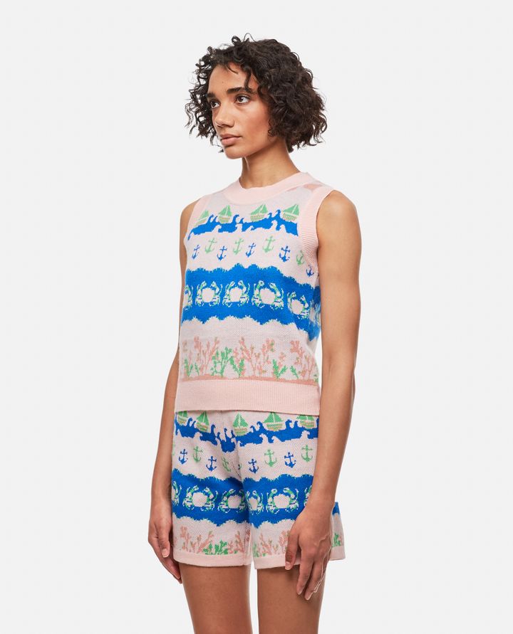 Biffi GILET IN MAGLIA DI LANA E VISCOSA