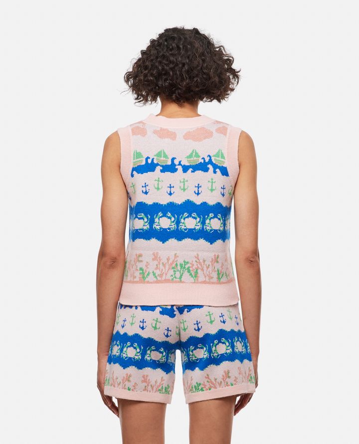 Biffi GILET IN MAGLIA DI LANA E VISCOSA