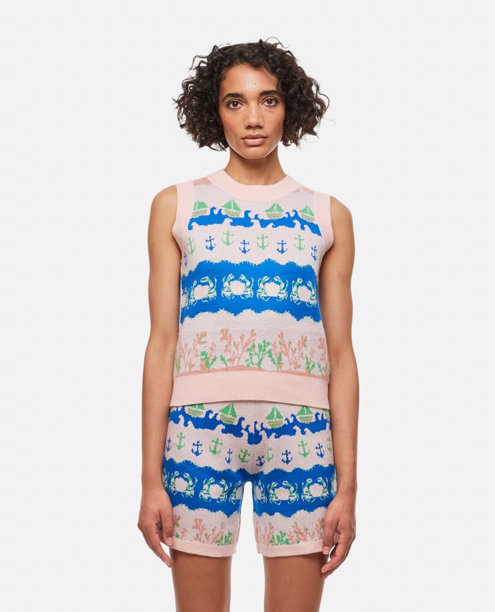 Biffi GILET IN MAGLIA DI LANA E VISCOSA