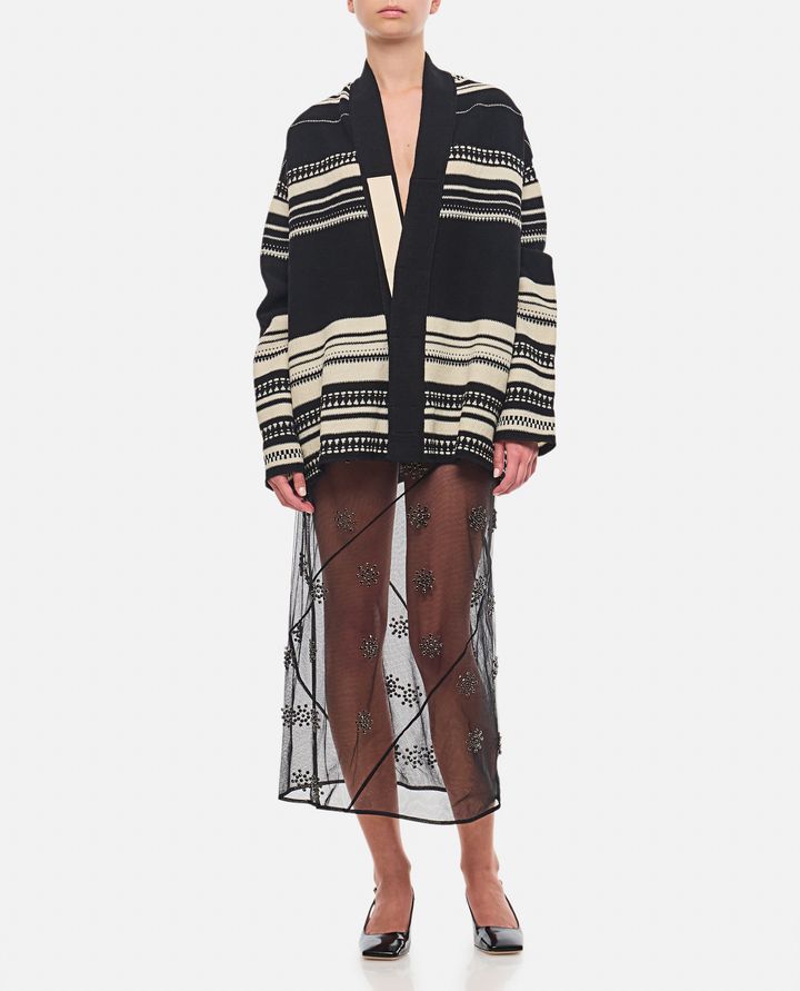 Biffi GONNA MIDI TRASPARENTE CON RICAMI