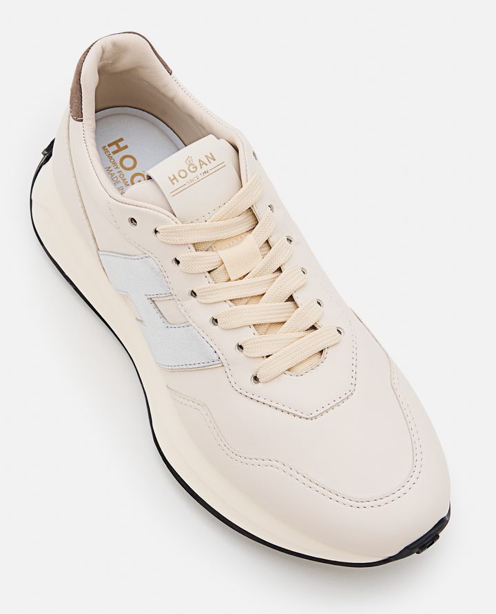 Biffi H PATCH LACE-UP SNEAKERS