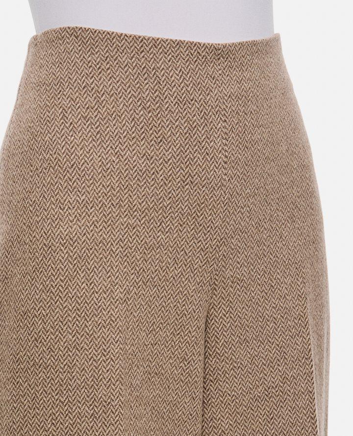 Biffi HERRINGBONE PANTALONI AMPI IN CASHMERE