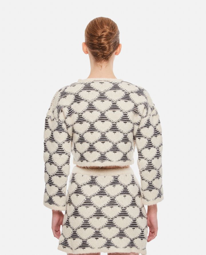 Biffi MAGLIA CROPPED MOTIVO CUORI