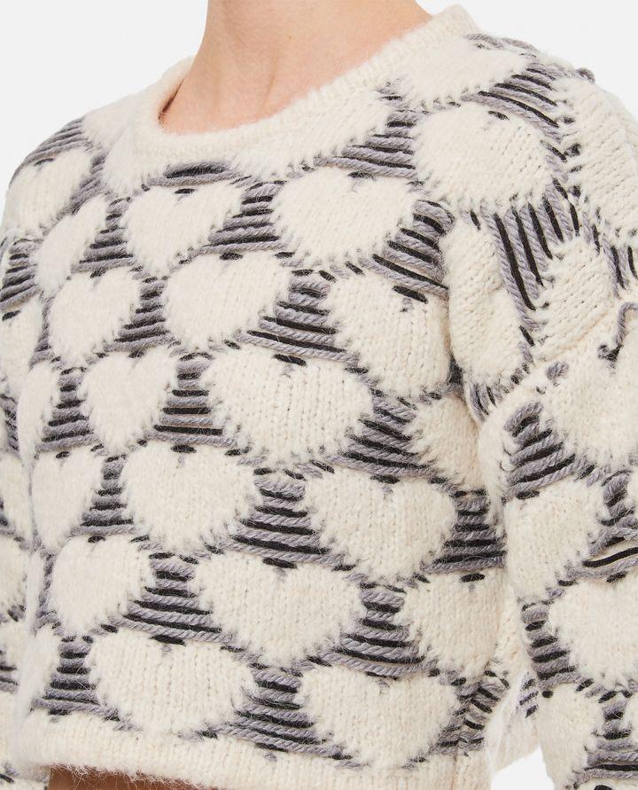 Biffi MAGLIA CROPPED MOTIVO CUORI