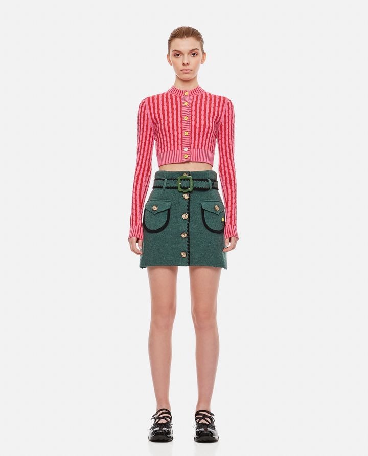 Biffi MINIGONNA IN MAGLIA CON CINTURA E TASCHINI