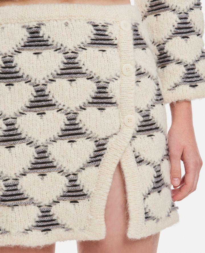 Biffi MINIGONNA MOTIVO CUORI CON SPACCO