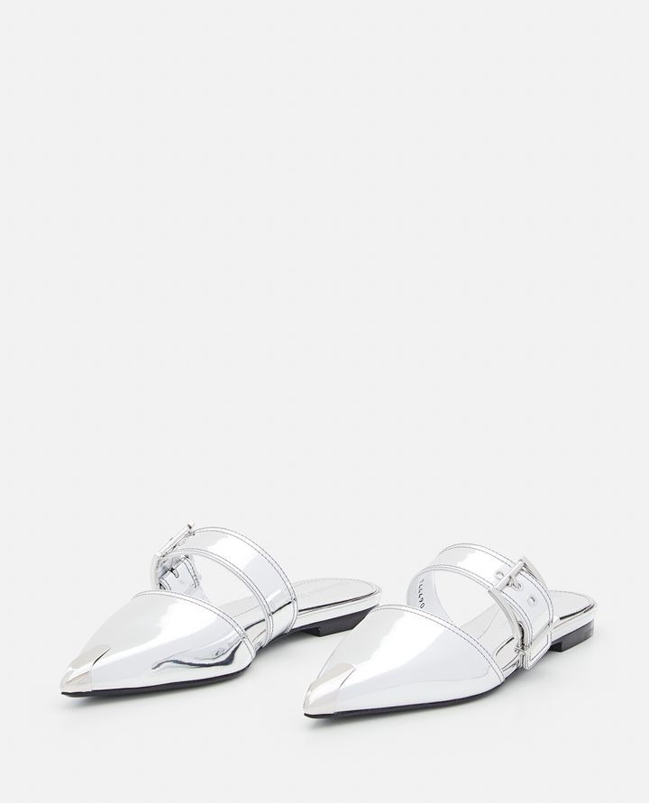Biffi MIRROR POINTED OPEN BACK SANDALS