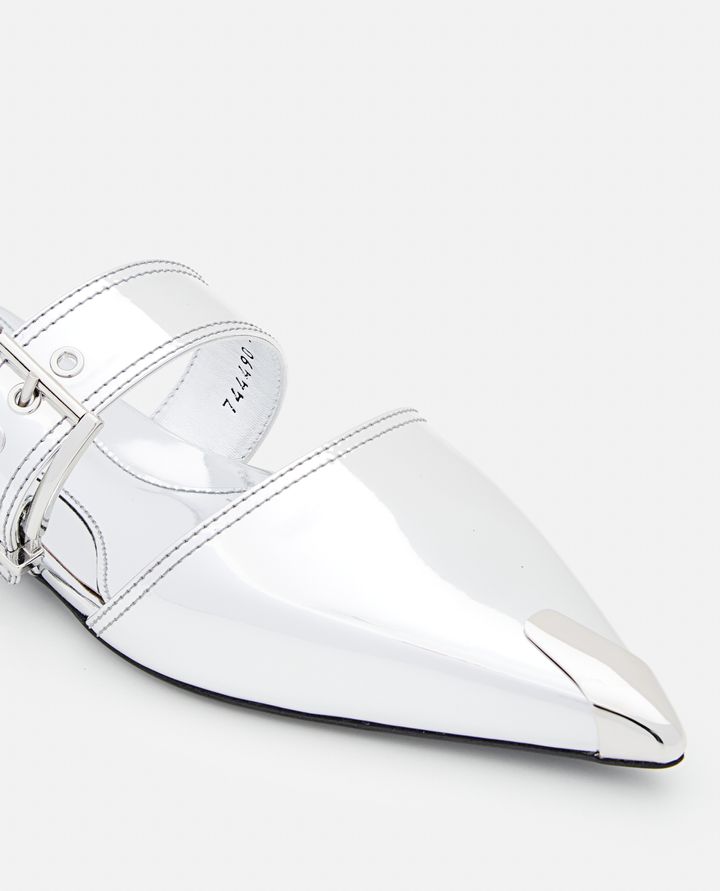 Biffi MIRROR POINTED OPEN BACK SANDALS