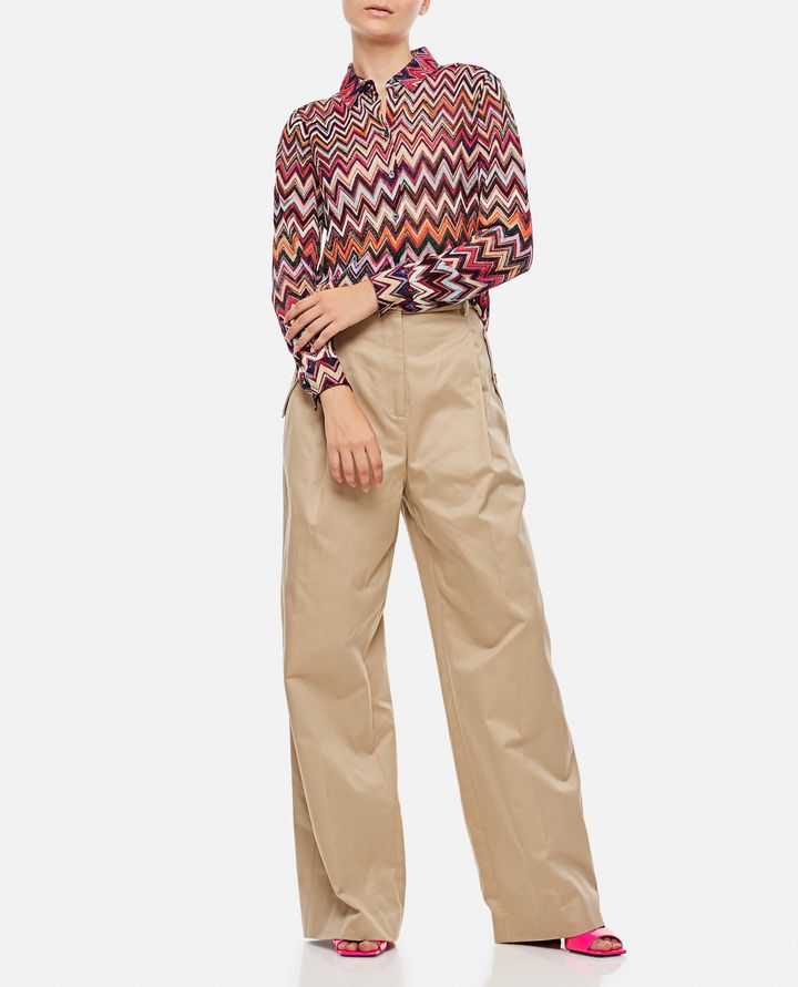 Biffi PANTALONI A VITA ALTA A GAMBA LARGA