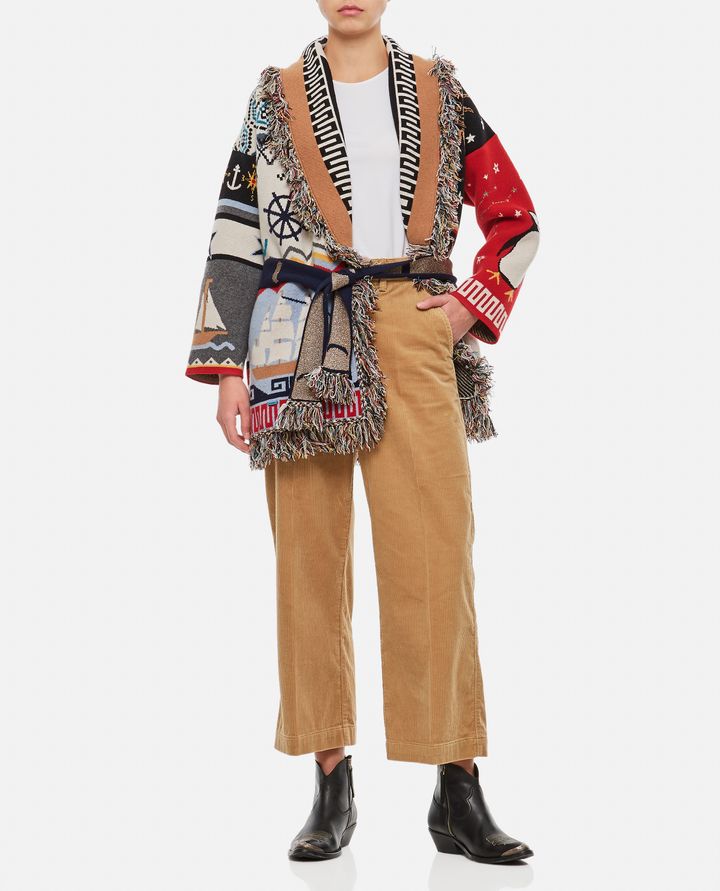 Biffi PANTALONI CROPPED CHINO A GAMBA LARGA