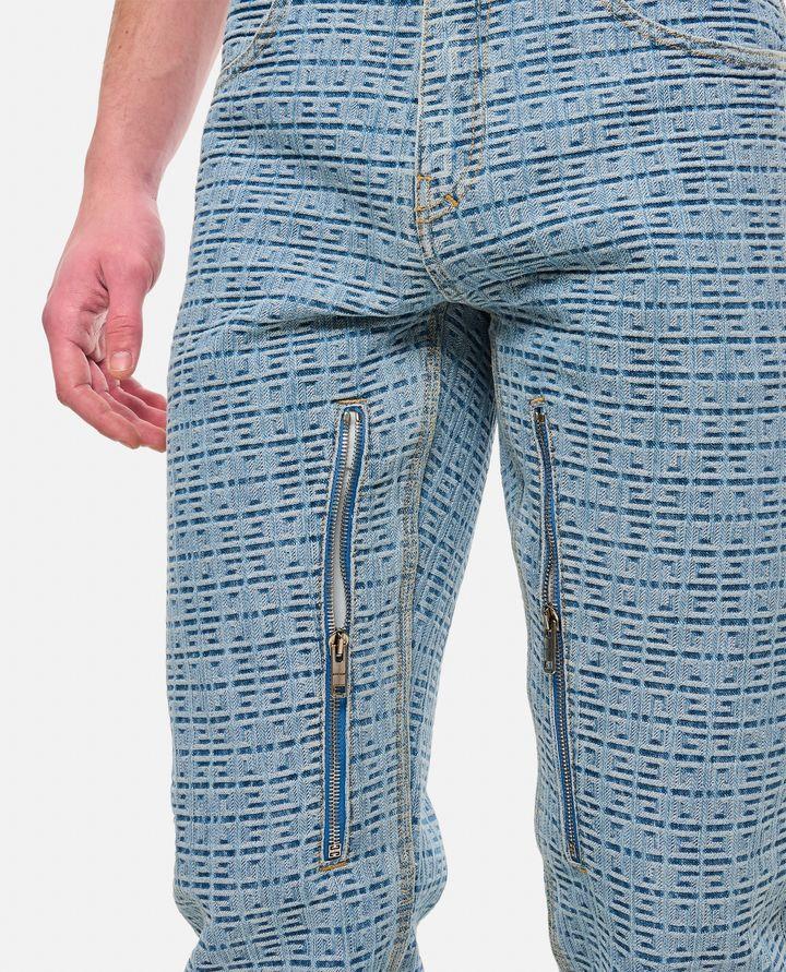 Biffi PANTALONI DENIM CON LOGO ALL OVER