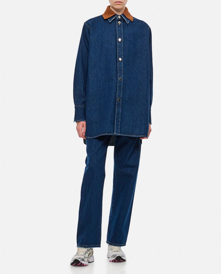 Biffi PANTALONI IN DENIM A GAMBA LARGA