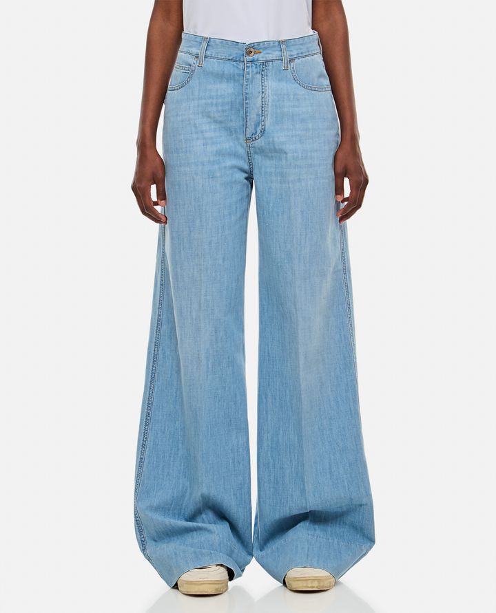 Biffi PANTALONI IN DENIM LEGGERI A GAMBA LARGA