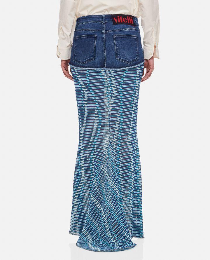 Biffi SIREN DENIM JAQUARD MAXI SKIRT