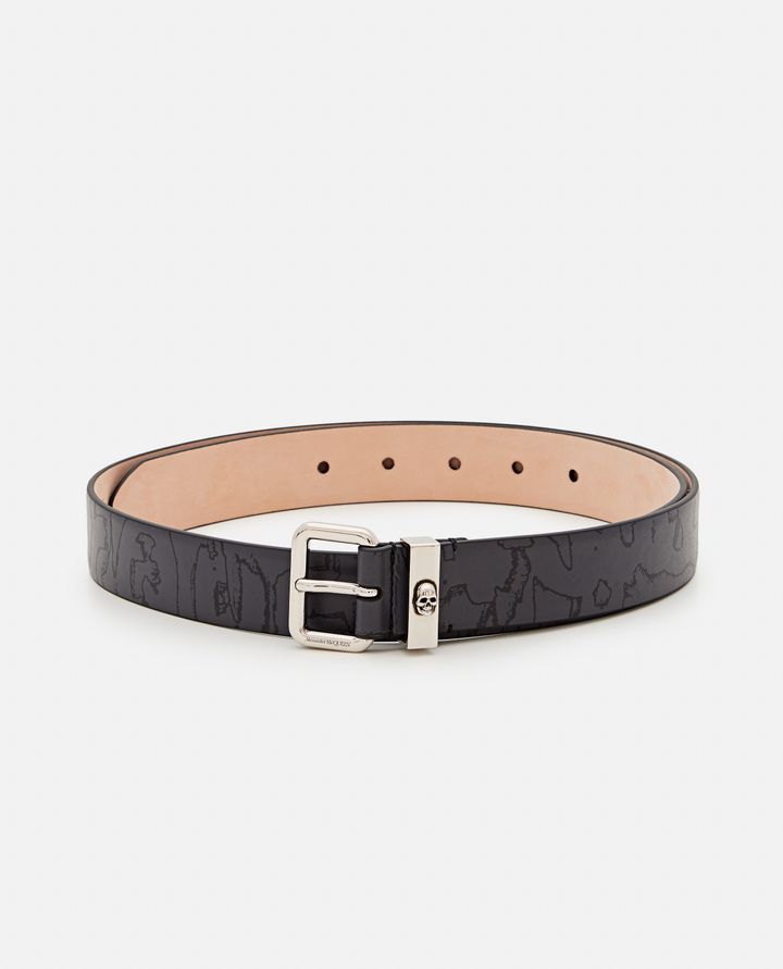 Biffi SKULL LOOP LEATHER BELT