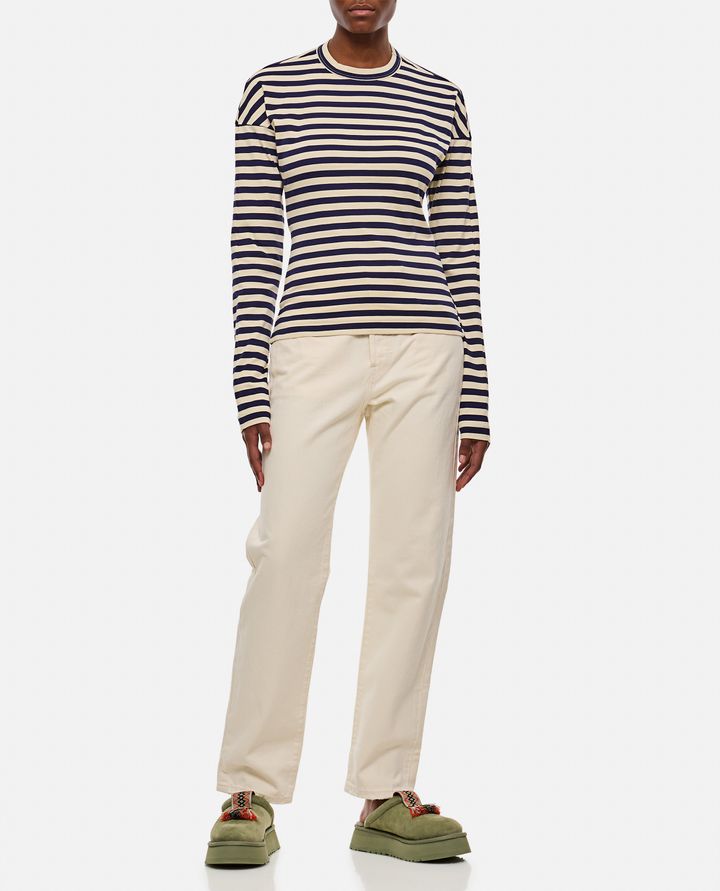 Biffi T-SHIRT A MANICHE LUNGHE A RIGHE